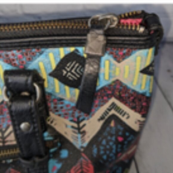 THE SAK Aztec / Bohemian Tote Shoulder Bag Purse - Picture 3 of 9